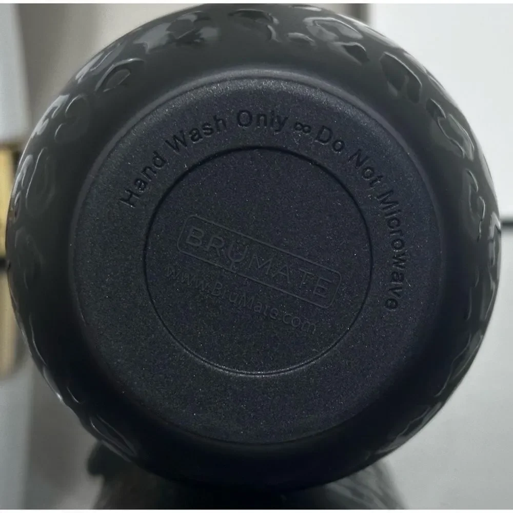 BRUMATE UNCORK'D 14oz WINE TUMBLER, BLACK ONYX‎ LEOPARD